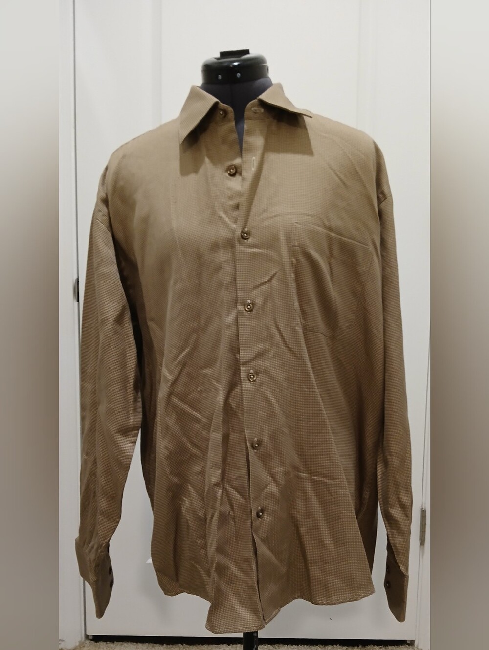 Men's Bachrach Tan Button Down Shirt